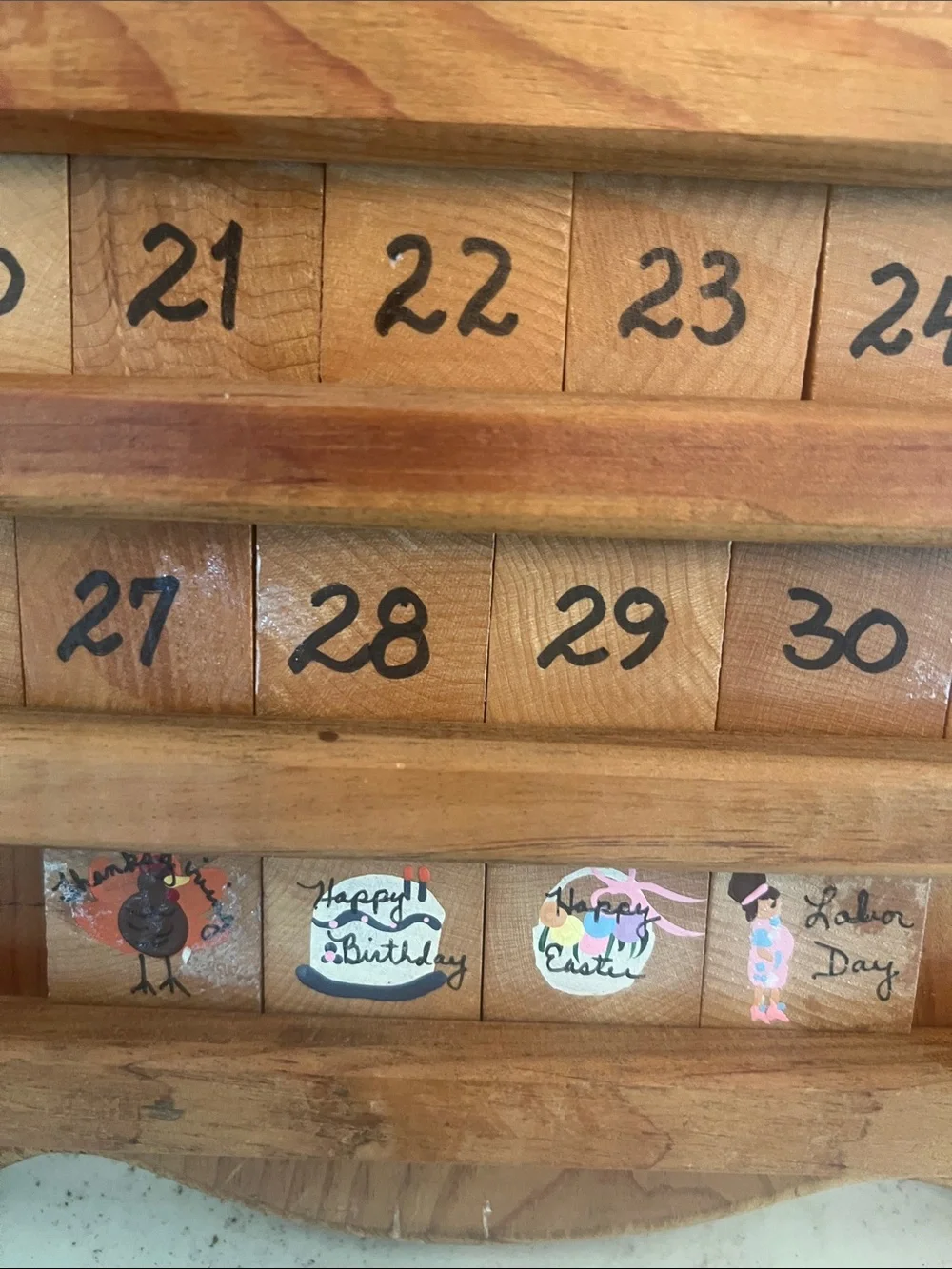 1980’s Vintage Wooden Cat Calendar Wall Hanging - WHAT A FIND!!! Exc condition